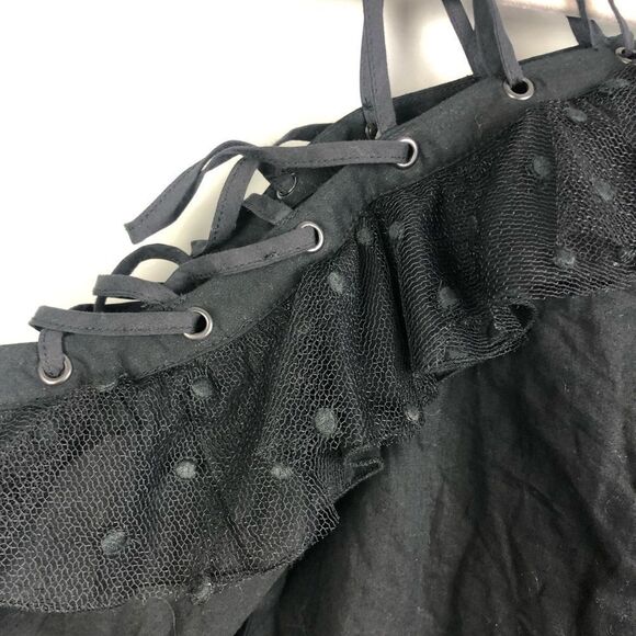 STEVIE MAY | Shadow Top Black Lace Up Plunge Top - Picture 8 of 11